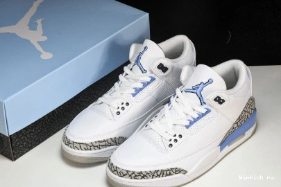 3 WHITE RETRO AIR JORDAN “UNC” 0823